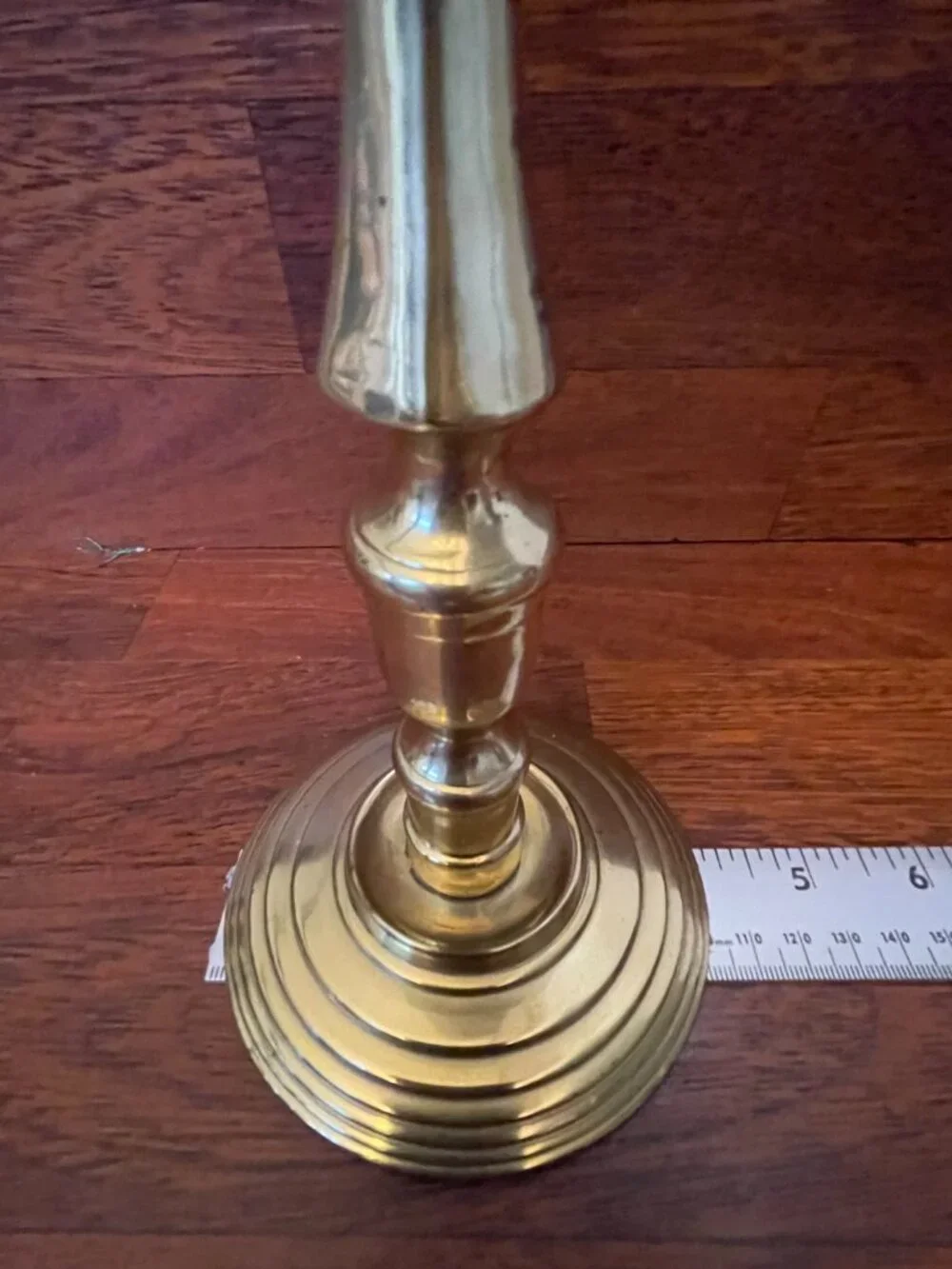 VTG Bombay Co Brass Candlestick Holder Approx 9.5” Felt Bottom Base Incl Candle